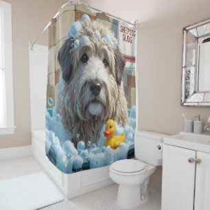 Cortina De Ducha old english sheepdog Desaliñado Dormilón Lindo Div