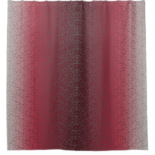 Cortina De Ducha Ombre Cranberry Rojo Desplazamiento Gris Verde azu