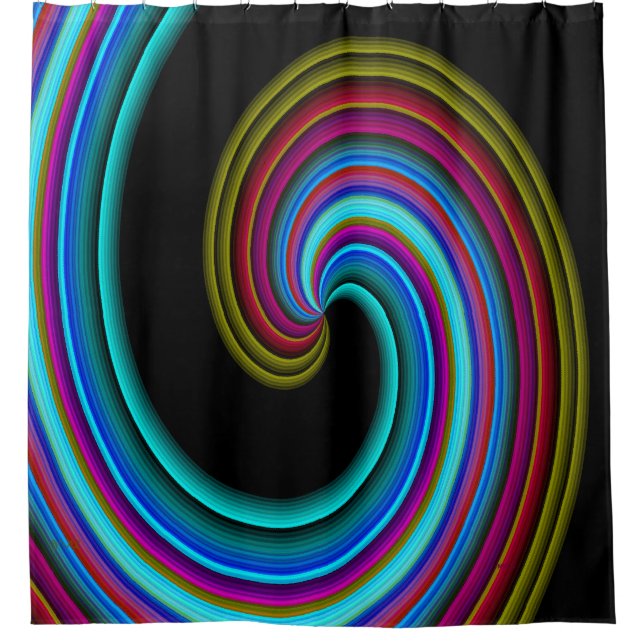 Cortina De Ducha Onda de Neon...... (Anverso)