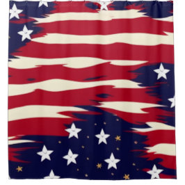 Cortina De Ducha Ondas patrióticas