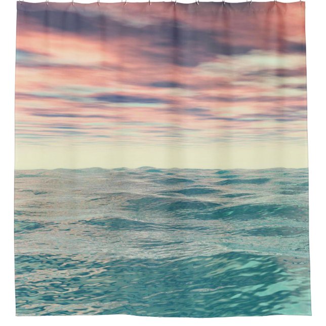 Cortina De Ducha Ondas turquesas (Anverso)