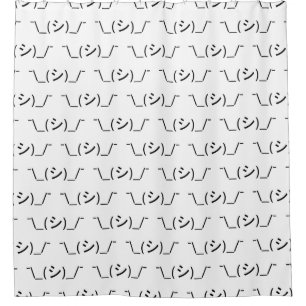 Cortina De Ducha Oops Shrug Emoticon ¯\_(シ)_/ Ø Kaomoji japonés