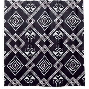 Cortina De Ducha Origen étnico oriental, tradicional sin costura.