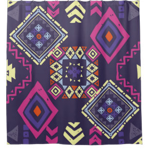 Cortina De Ducha Origen geométrico primitivo, étnico tribal.