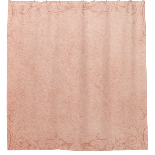 Cortina De Ducha Ornamento de marco de papel de época (Anverso)