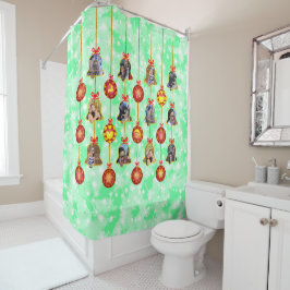 Cortina De Ducha Ornamentos de Bell & Ball 6 Fotos L-Green