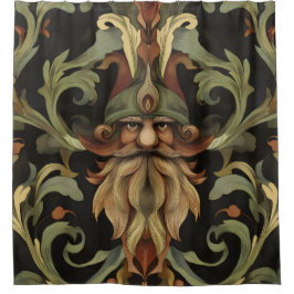 Cortina De Ducha Ornate Fantasy Gnome