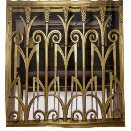 Cortina De Ducha Oro Art Deco