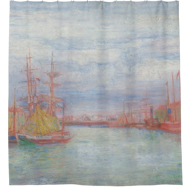 Cortina De Ducha Ostend Harbor de James Ensor (1900) (Anverso)
