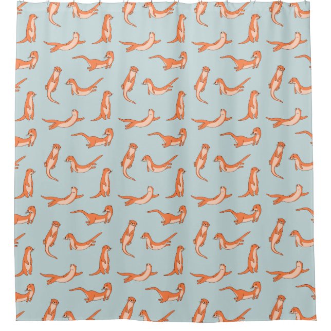 Cortina de ducha Otter Pattern (Anverso)