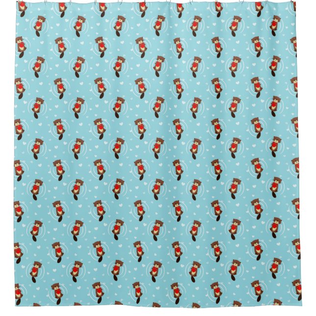 Cortina de ducha Otter Pattern (Anverso)
