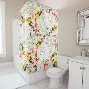 Cortina De Ducha Paint Splatter