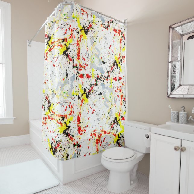 Cortina De Ducha Paint Splatter (In situ)