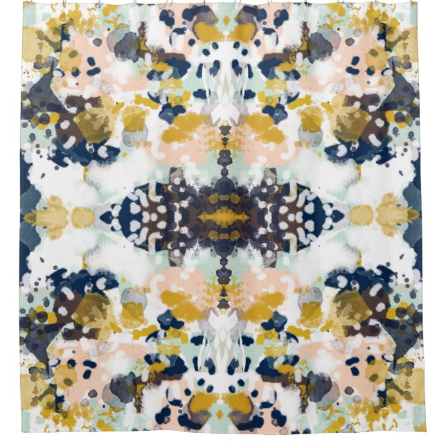 Cortina de ducha painterly paintned extracto de (Anverso)