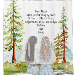 Cortina De Ducha Paisaje acuático con mensaje de Personalizado de 2