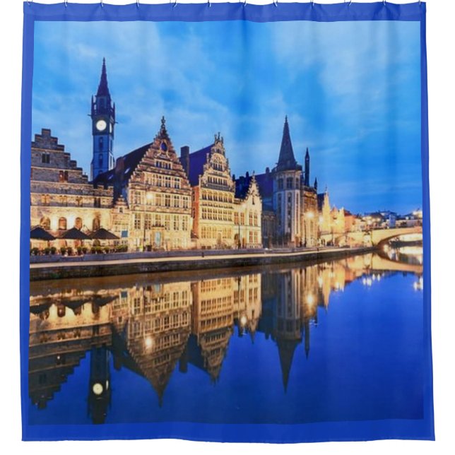 CORTINA DE DUCHA PAISAJE CON RÍO (Anverso)