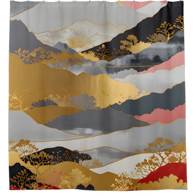 Cortina De Ducha Paisaje japonés (Anverso)