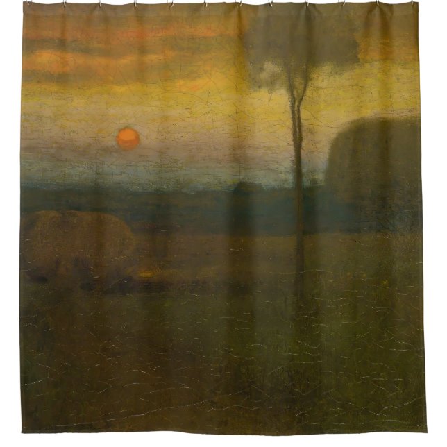 Cortina De Ducha Paisaje nocturno de George Inness (1889) (Anverso)