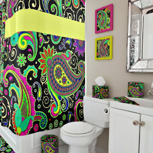 Cortina De Ducha Paisley brillante