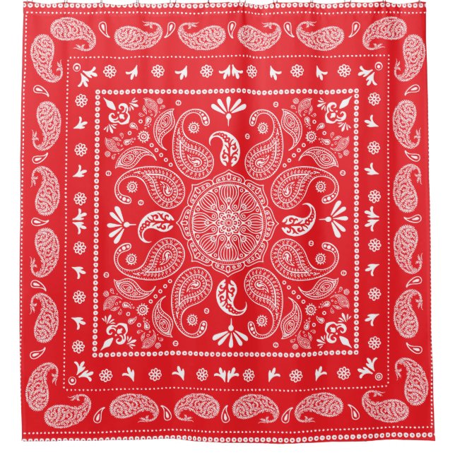 Cortina de ducha Paisley Design-1 (Anverso)