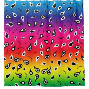 Cortina De Ducha Paisley Rainbow