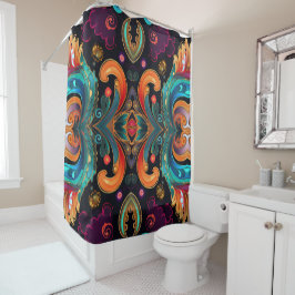 Cortina De Ducha Paisley Vivid Bold