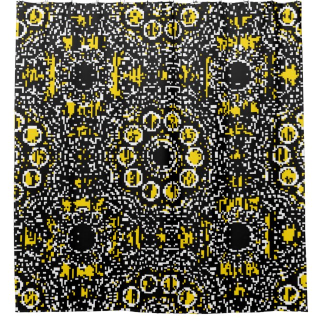 Cortina De Ducha Paisleys elegante estampado floral (Anverso)