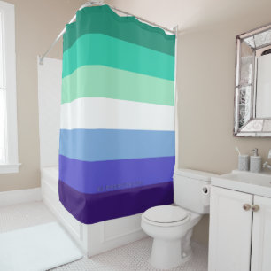 Cortina De Ducha Paleta de la bandera de hombres gays inclusiva tra