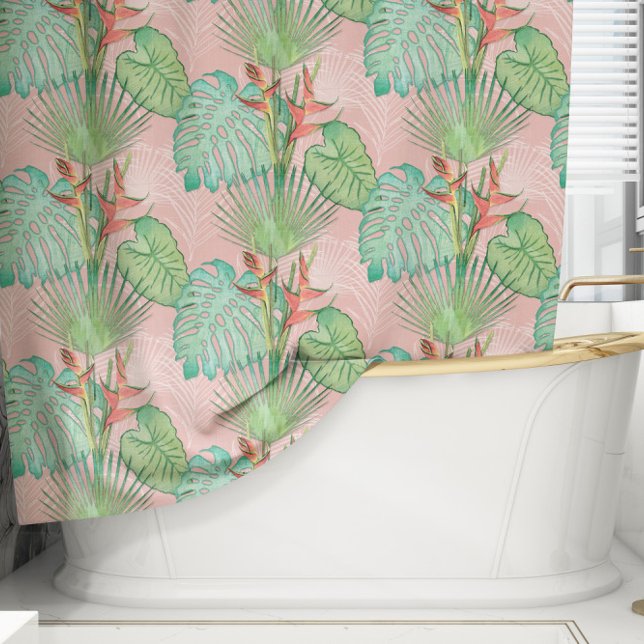 Cortina De Ducha Palm Springs Mid Century Foliage Tropical moderno (Subido por el creador)