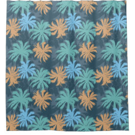Cortina De Ducha Palm Tree Beach Vibe