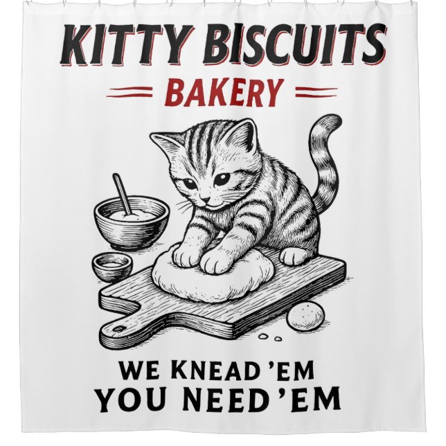Cortina De Ducha Panadería Kitty Biscuits (Anverso)