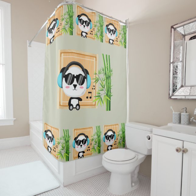 Cortina De Ducha panda musical (In situ)