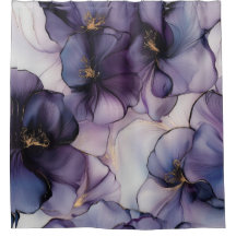 Pansias Púrpura Violetas Floral acuarela