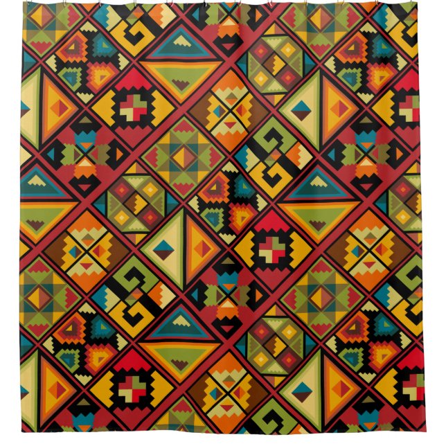 Cortina De Ducha Papel digital africano (Anverso)
