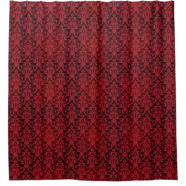Cortina De Ducha Papel pintado rojo 2 (Anverso)