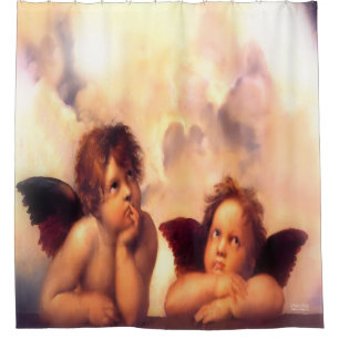 Cortina De Ducha Par Putti de ángeles