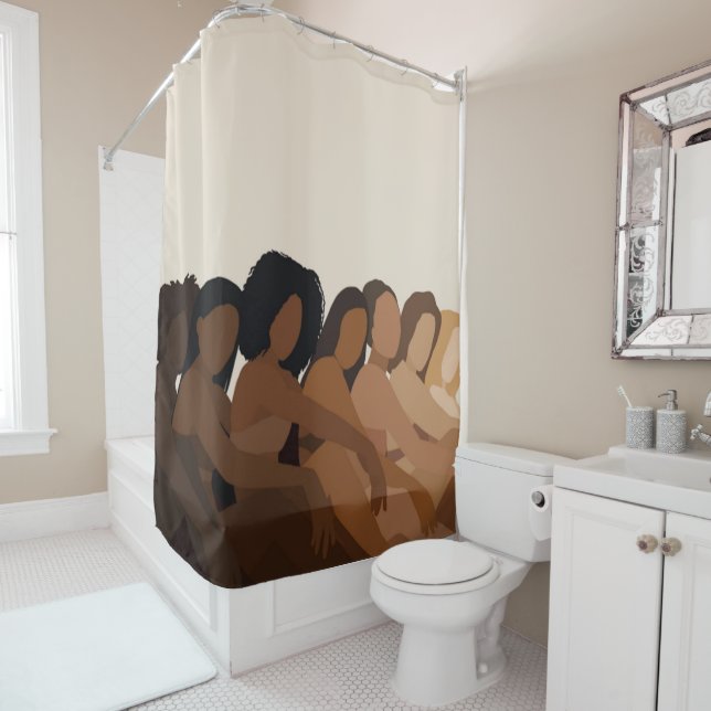 Cortina de ducha para mujeres melaneadas (In situ)