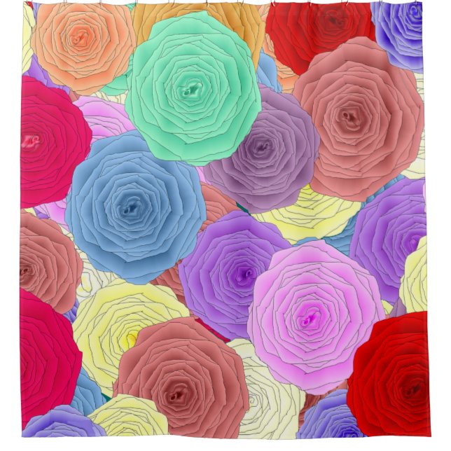 Cortina de ducha para rosas (Anverso)