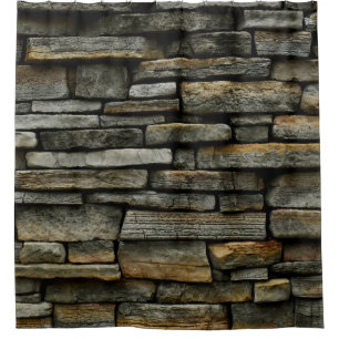 Cortina De Ducha Pared de piedra