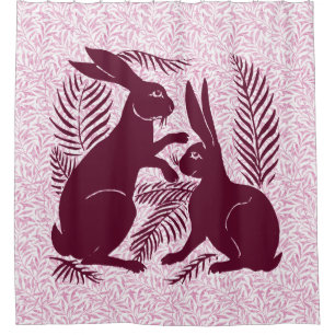 Cortina De Ducha Pareja Art Nouveau de Conejos De Morgan y Morris