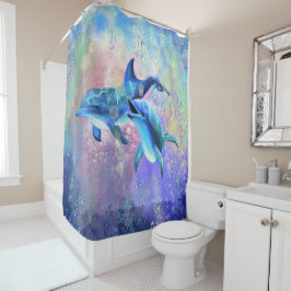 Cortina De Ducha Pareja delfín - Hermosa
