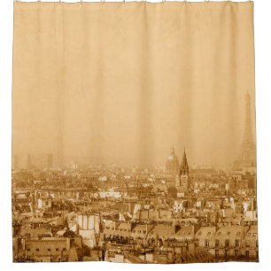 Cortina De Ducha París franceparis de estilo antiguo, antiguo, anti