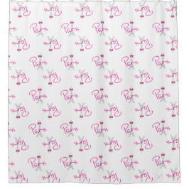 Cortina De Ducha París, Francia, Torre Eiffel con arco rosa, modern