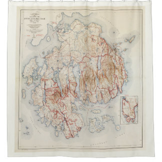 Cortina De Ducha Parque nacional Acadia y Mapa de cosechas