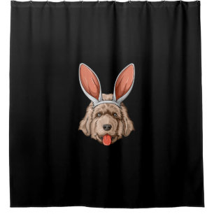 Cortina De Ducha Pascua de Terranova   regalo para perros de orejas