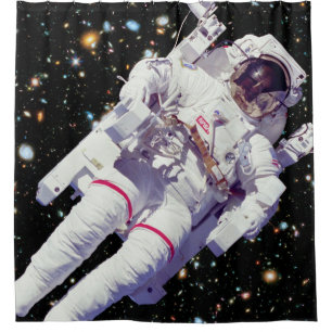 Cortina De Ducha Paseo espacial con mochila propulsora de astronaut