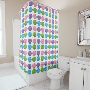 Cortina De Ducha Pastel Colorful Seashell Pack