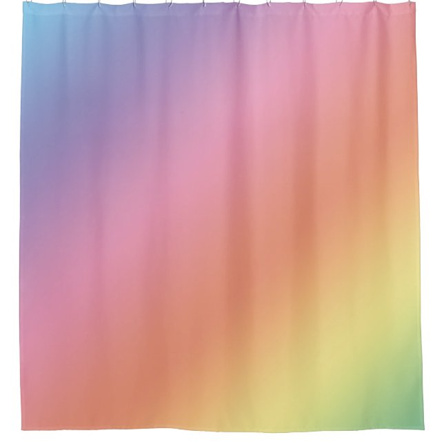 Cortina De Ducha Pastel Rainbow Shower Curtain (Anverso)