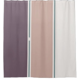 Cortina De Ducha Pastel Stripes-2 – Modern Neutral Bathroom Look