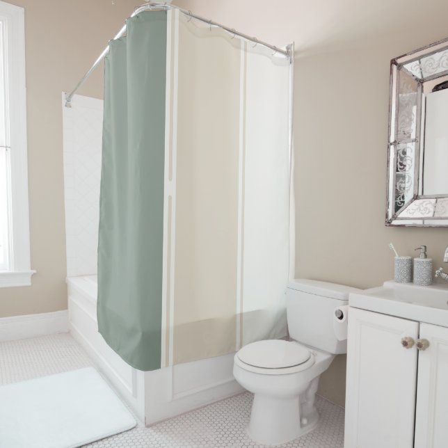 Cortina De Ducha Pastel Stripes Variation 2 – Simple and Sleek (In situ)